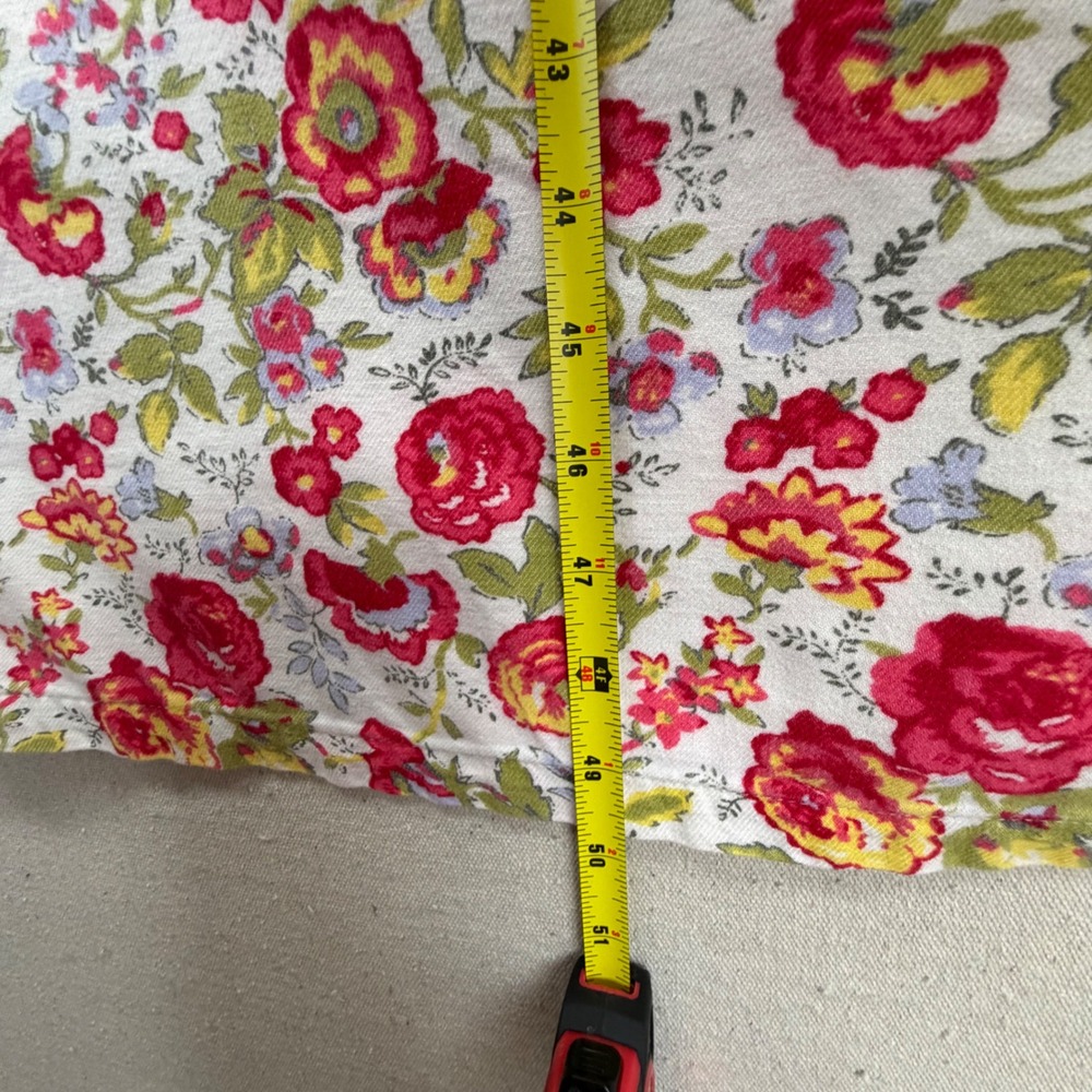 Lands End Floral Flannel Nightgown XL 18-20 Cotton Long Sleeve Cottagecore - Picture 9 of 14